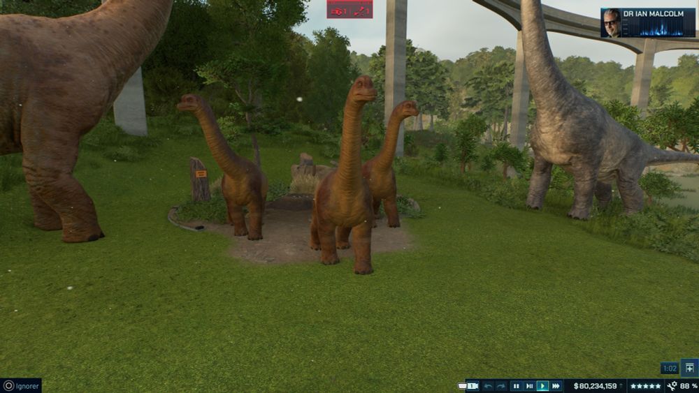 Bébé brachiosaures sortant du nid, phot jeu jurassic world évolution 3