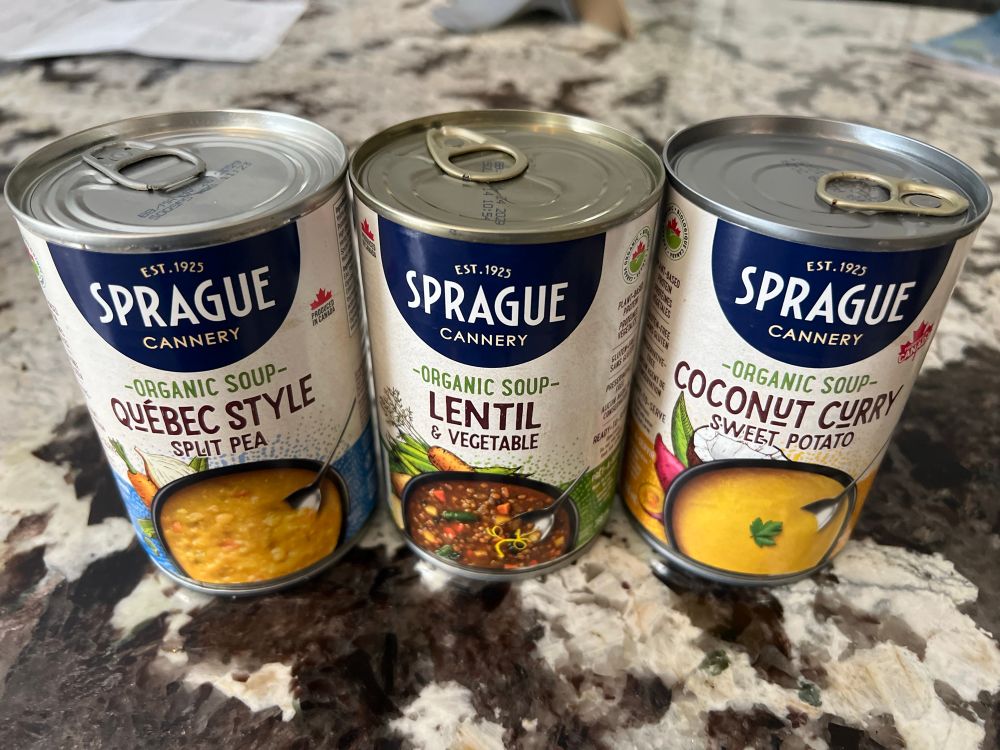 Sprague brand Canadian soup