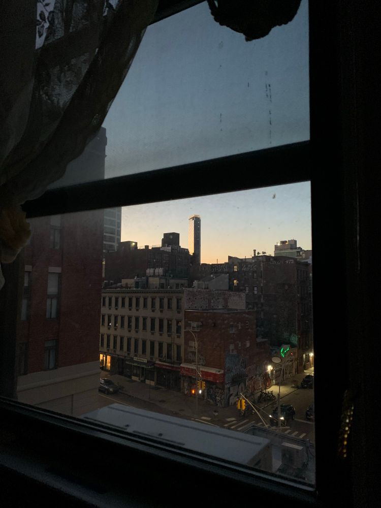 Early morning 5th floor view out my window in lower Manhattan