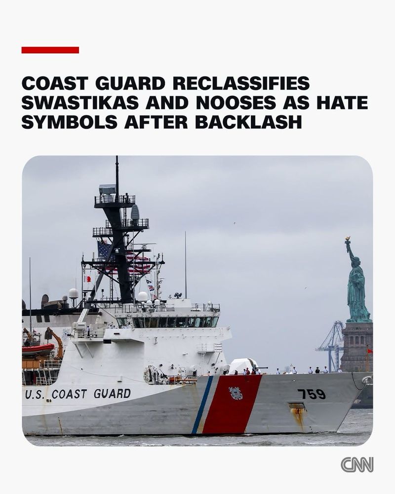 SCOAST GUARD RECLASSIFIES
SWASTIKAS AND NOOSES AS HATE SYMBOLS AFTER BACKLASH
V.S.,COAST GUARD
759
CAN