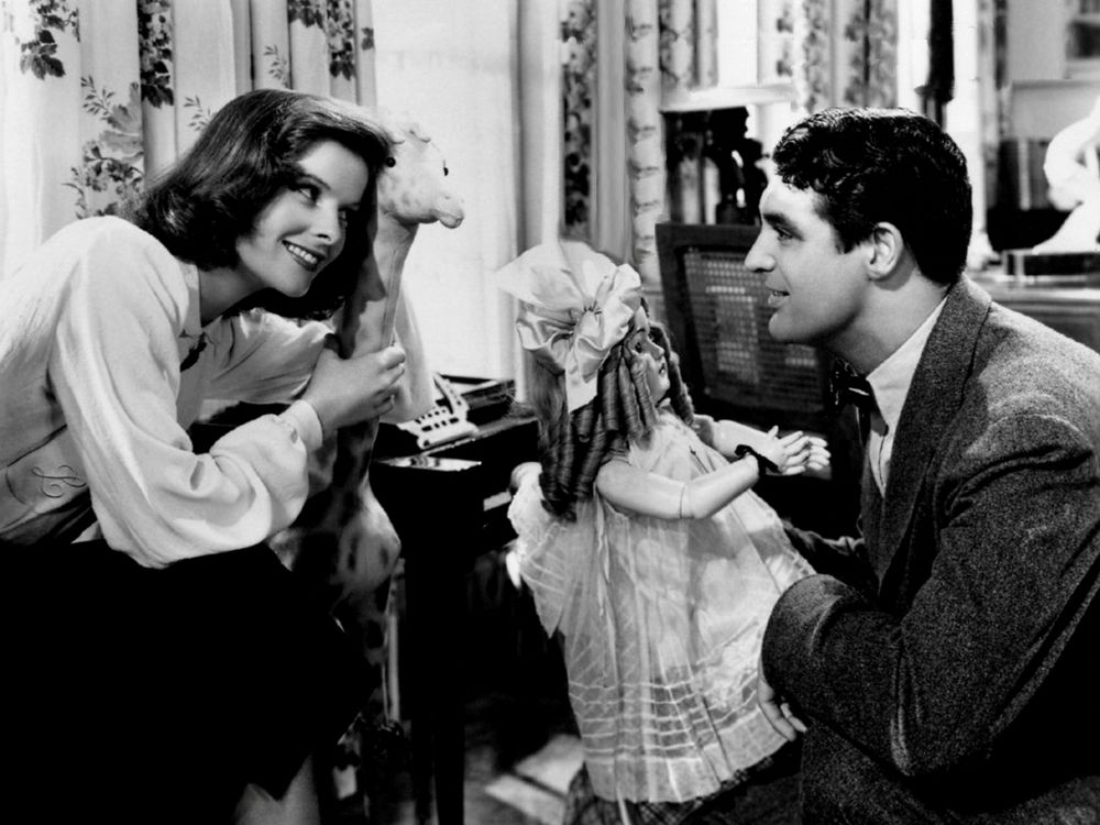 Katharine Hepburn and Cary Grant in the film HOLIDAY (1938)