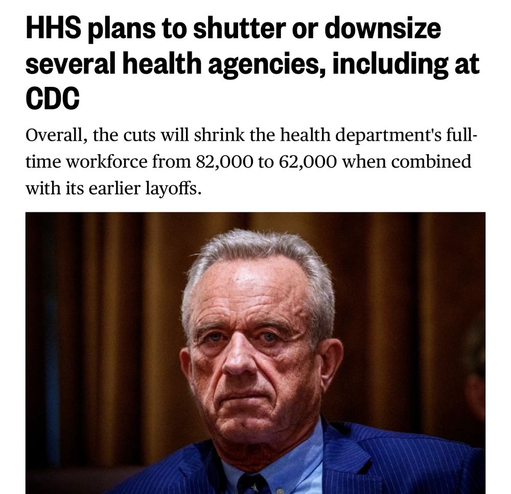 News article about dept of HHS cuts