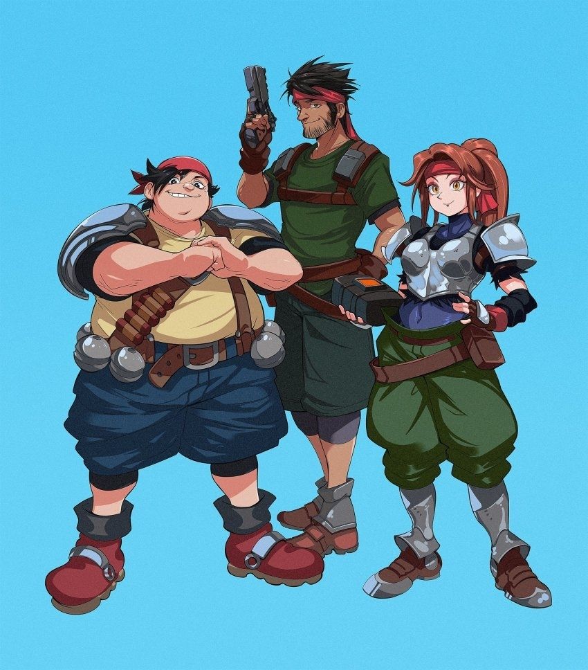 Biggs, Wedge, and Jesse; Members of Avalanche, a fictional eco-terrorist organization from the popular videogame Final Fantasy 7.