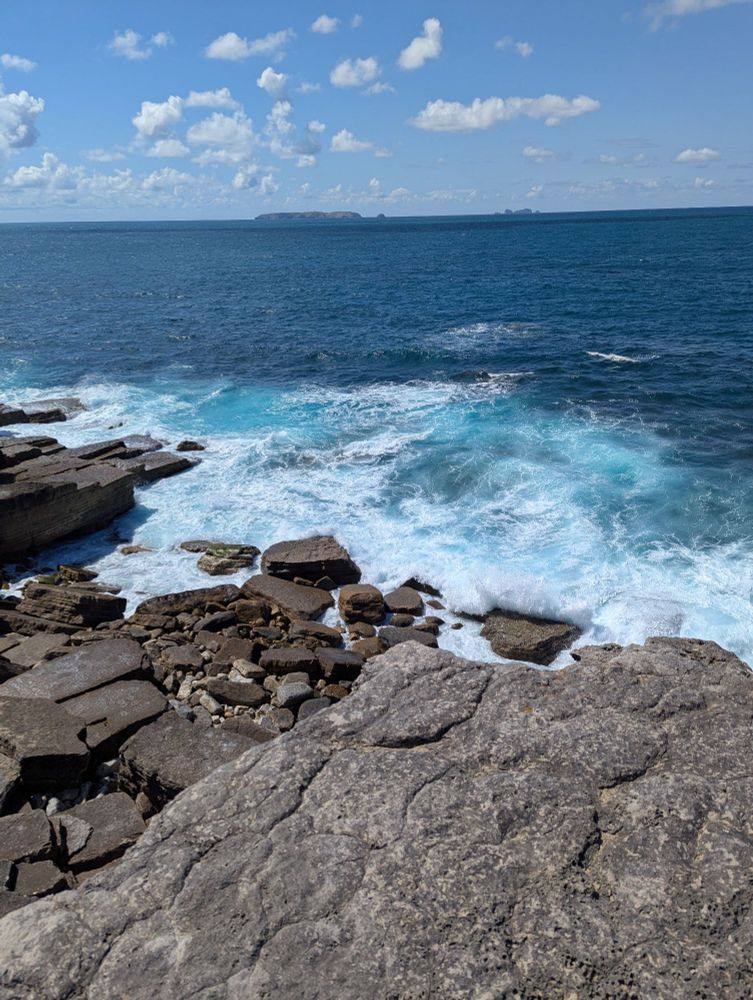 Rocks overlooking the ocean. Peniche, Portugal 
