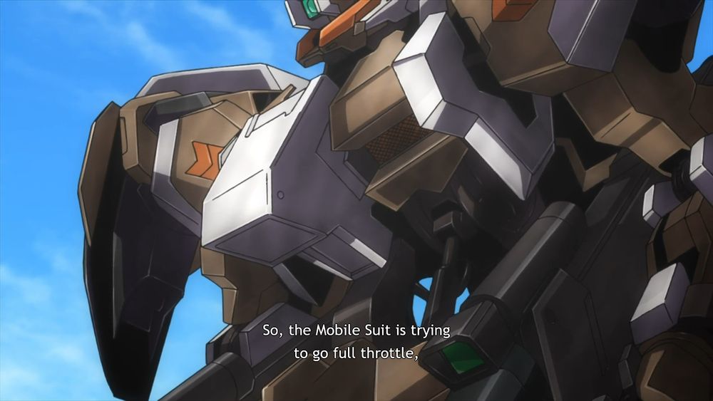 Zack: "So, the Mobile Suit is trying to go full throttle,"