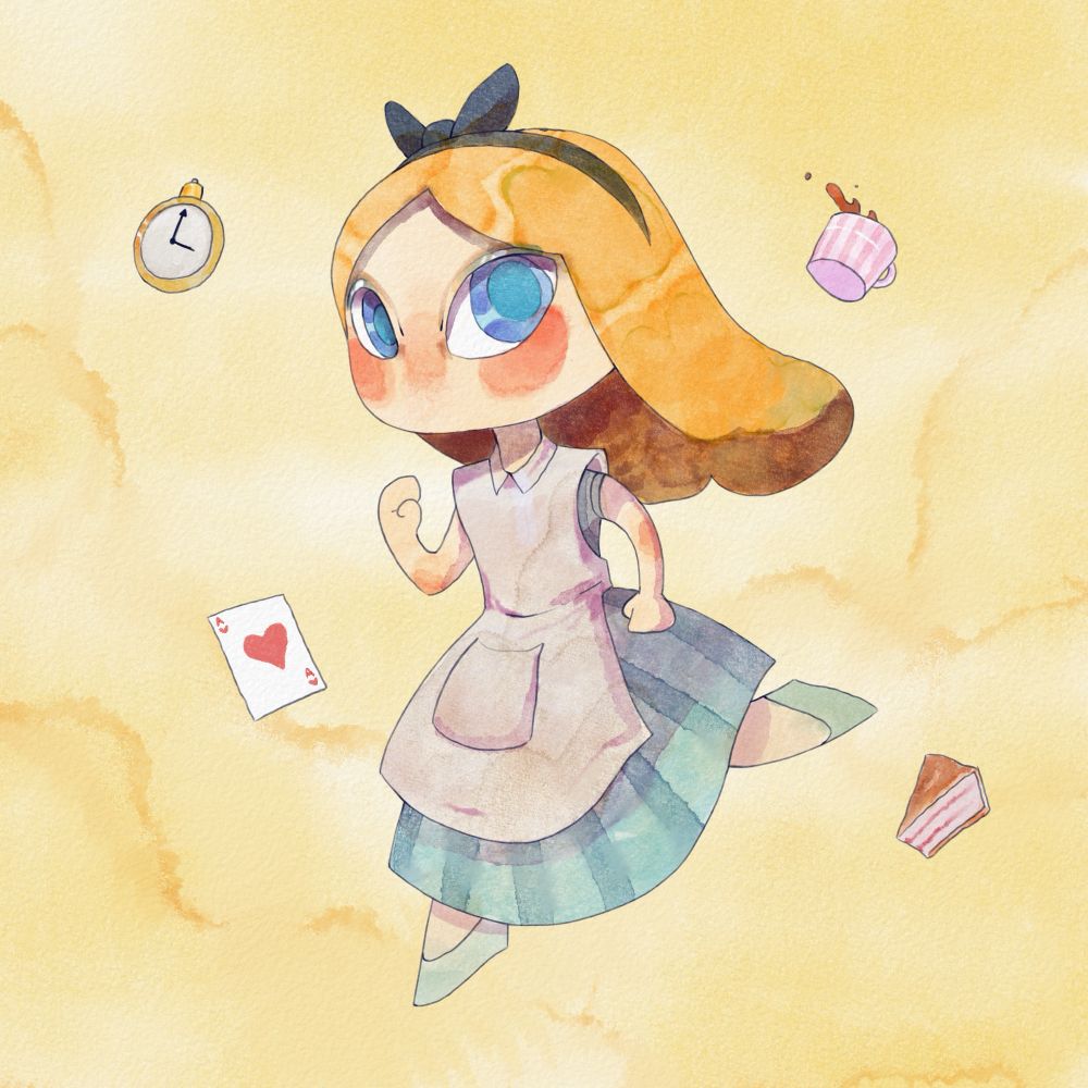 A chibi Alice in Wonderderland.
