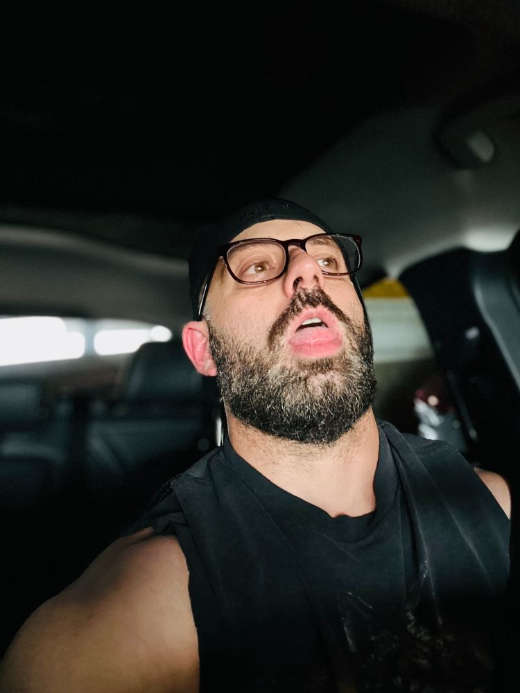 It’s hot it’s very hot.
Sweaty guy just off a subway with no air conditioning sitting in the dark mouth open steam rising off his shoulders 
