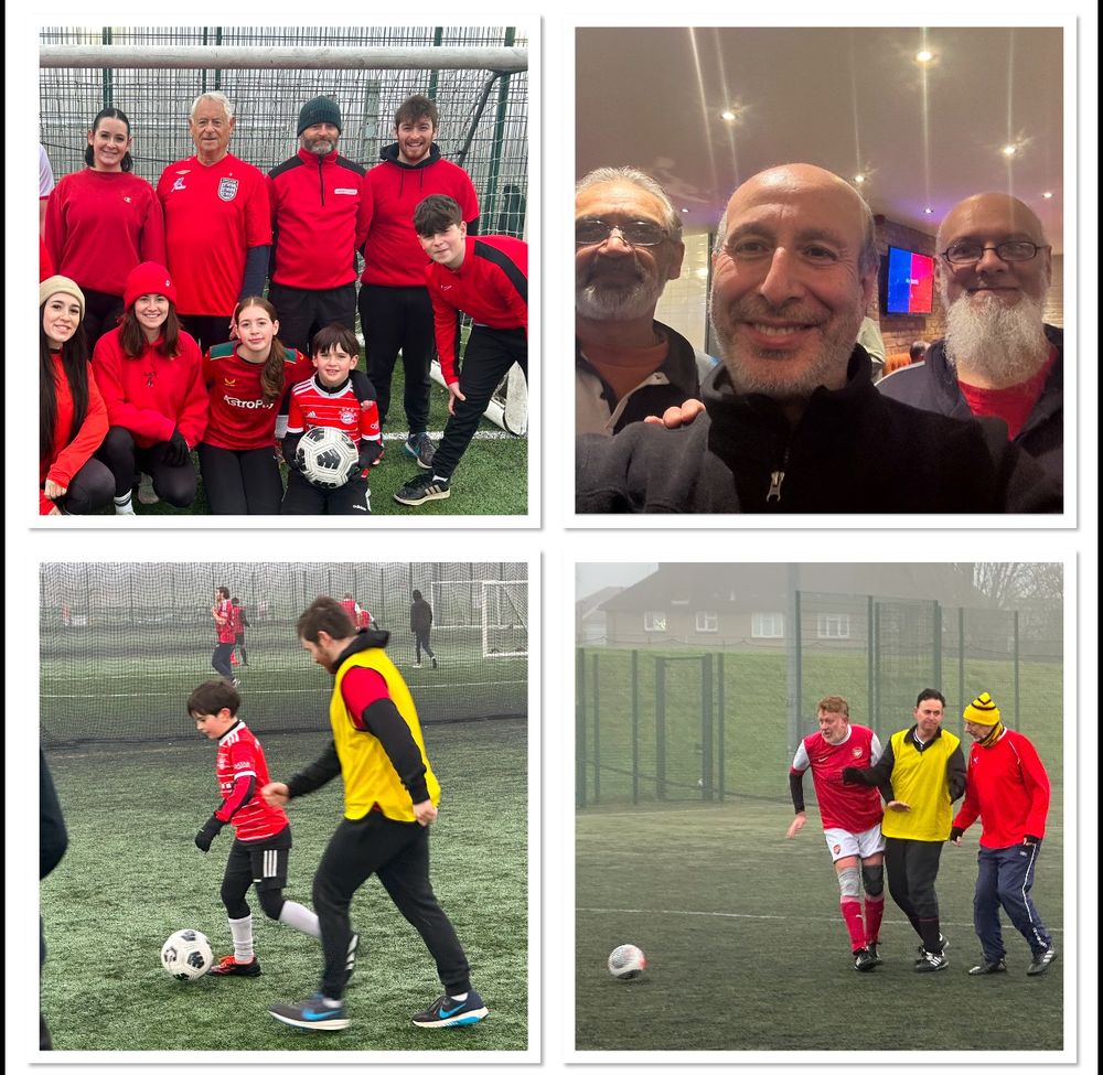 Christmas walking football family fun day on the pitch 