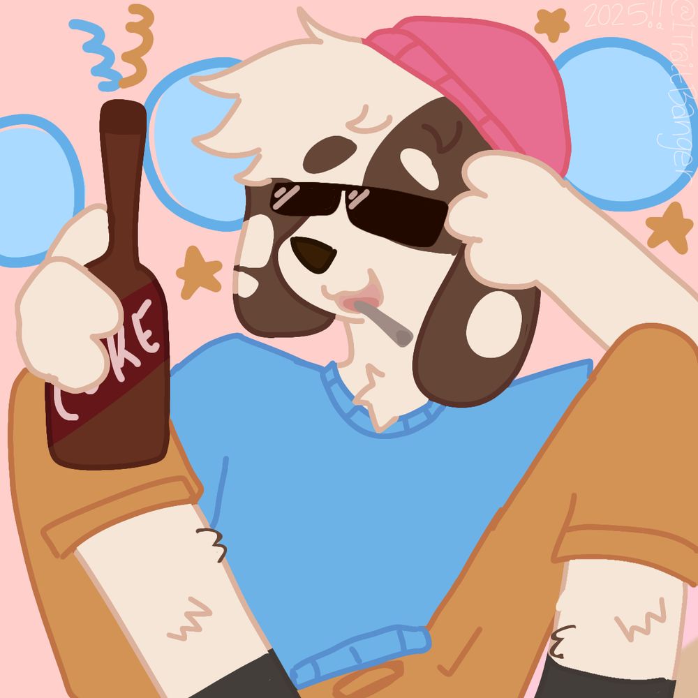 Stoney from 1 Trait Danger smoking and drinking a coca-cola LMAO