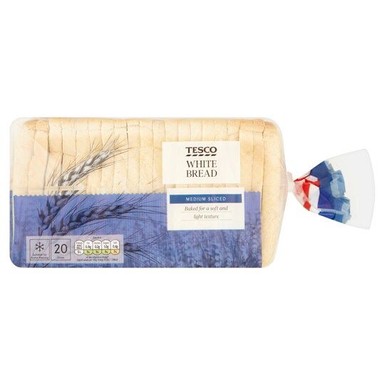 Tesco white bread sliced loaf