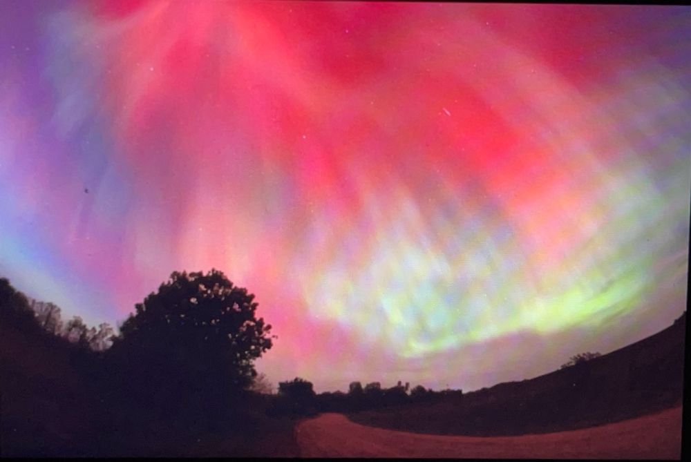 Auroras near Waterville, Minnesota, taken by Jarrod Schoenecker.