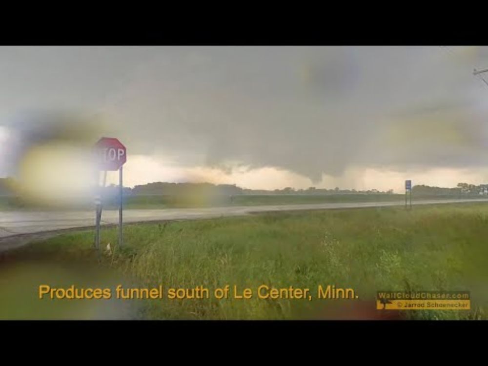 4K ~ Time Lape of Supercell w/Funnel in Le Sueur & Waseca County, Minn., NO Narration~ July 13, 2024
