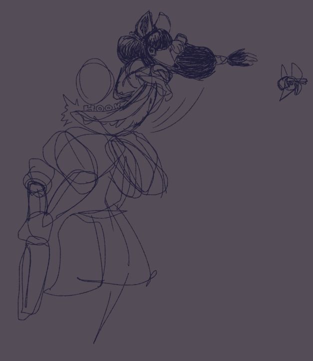 anthro fox hooking someone's neck with a naginata with text saying "hook", the other person is drawing a weapon as she does
