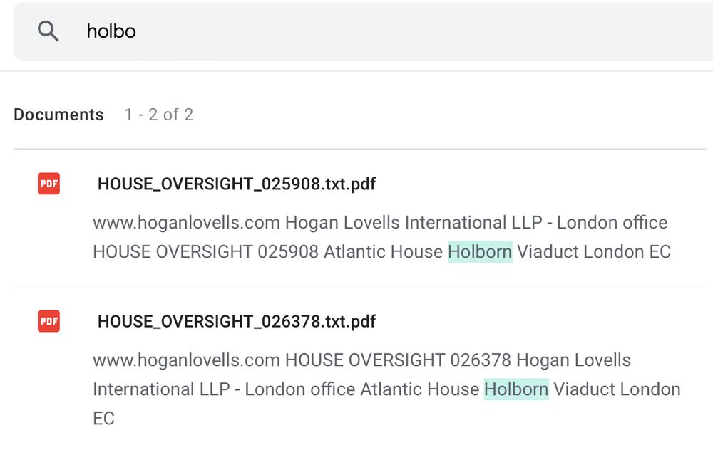 
HOUSE_OVERSIGHT_025908.txt.pdf
www.hoganlovells.com Hogan Lovells International LLP - London office HOUSE OVERSIGHT 025908 Atlantic House Holborn Viaduct London EC

HOUSE_OVERSIGHT_026378.txt.pdf
www.hoganlovells.com HOUSE OVERSIGHT 026378 Hogan Lovells International LLP - London office Atlantic House Holborn Viaduct London EC
