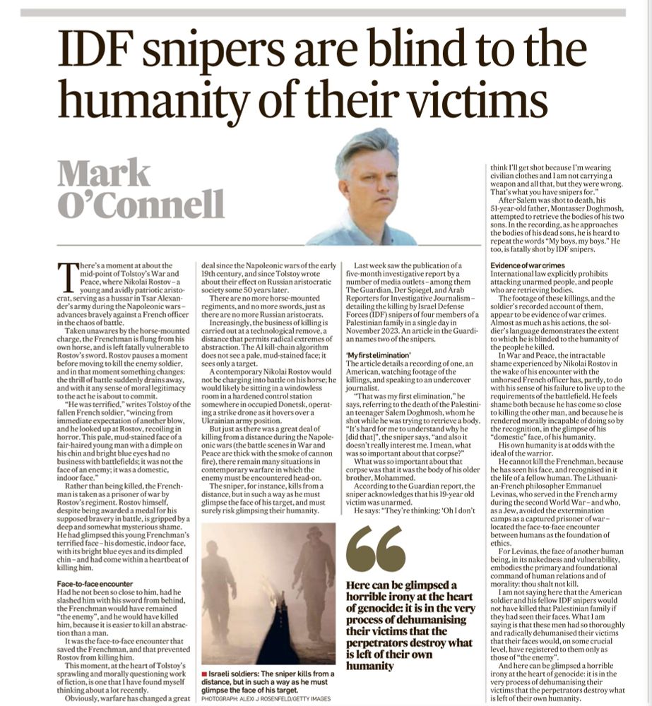 Mark O’Connell on the dehumanisation effect 