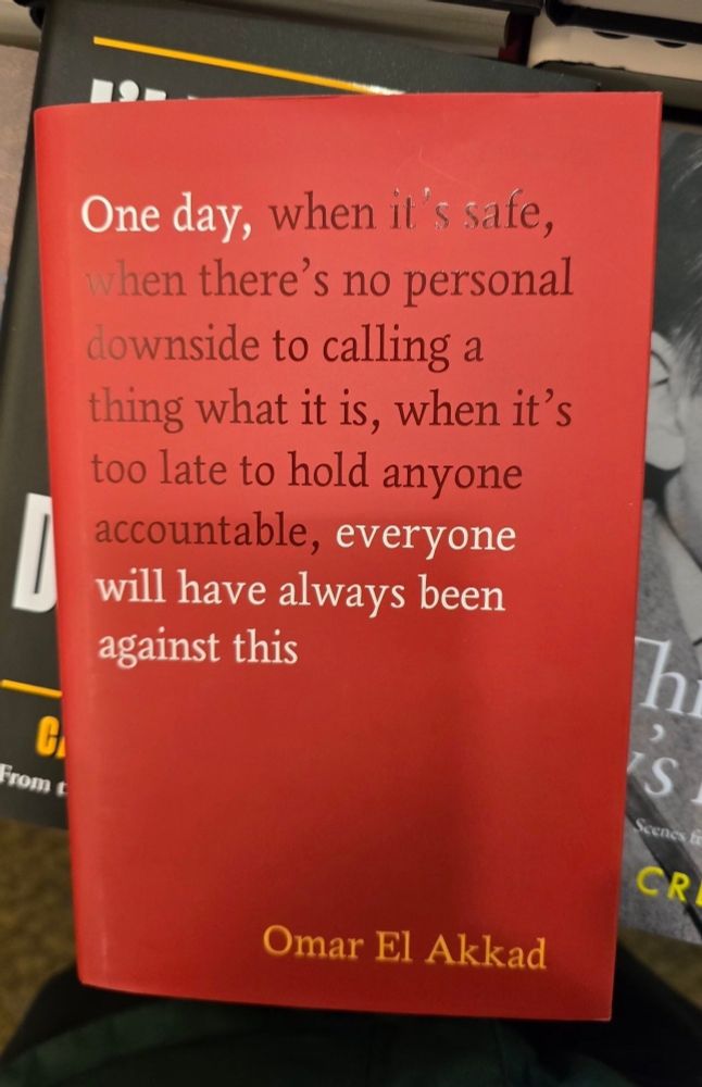 Book cover. 
One day everyone will have always been against this. 