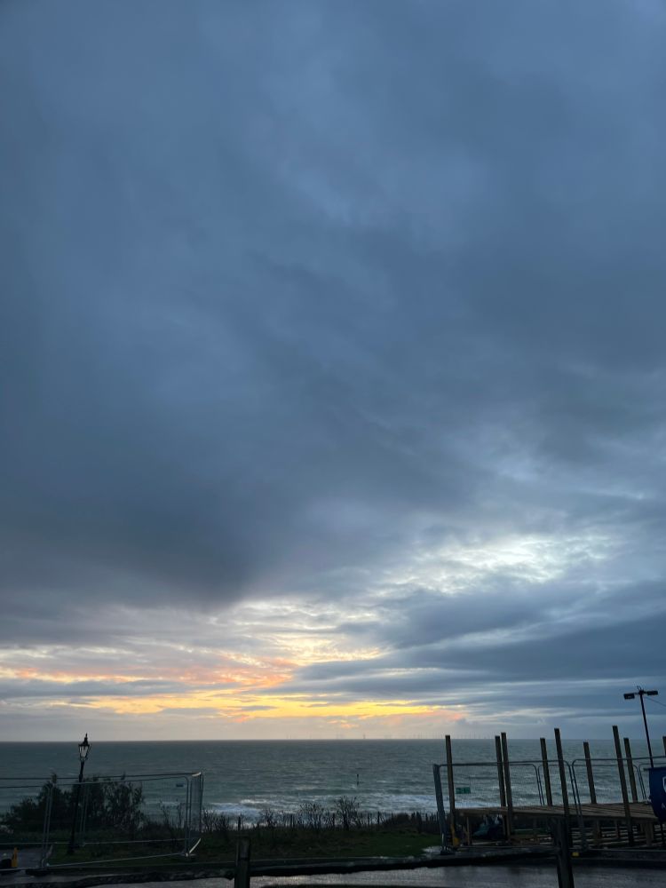 Sunset on the seafront Telscombe Cliffs