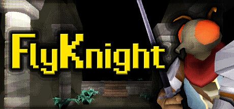 Image taken from the Fly Knight store page, contains the Text "FlyKnight" next to a fly wearing armor and weilding a 2 handed sword