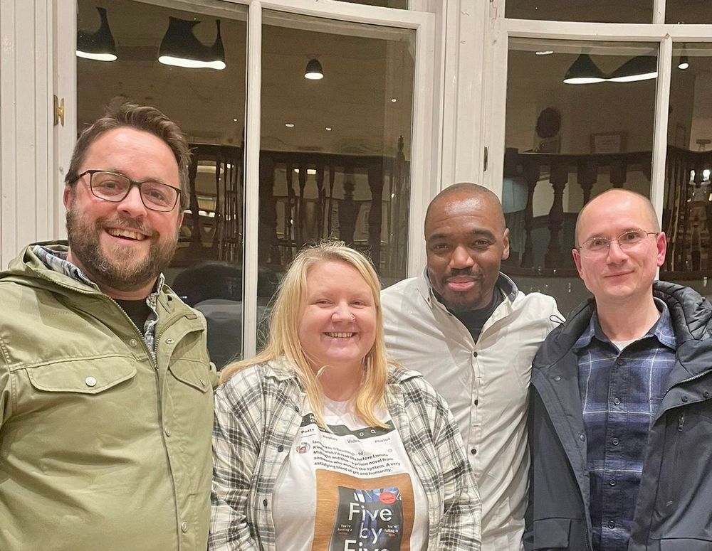 Myself, Claire Wilson, Foday Mannah and Richard Strachan at Waterstones