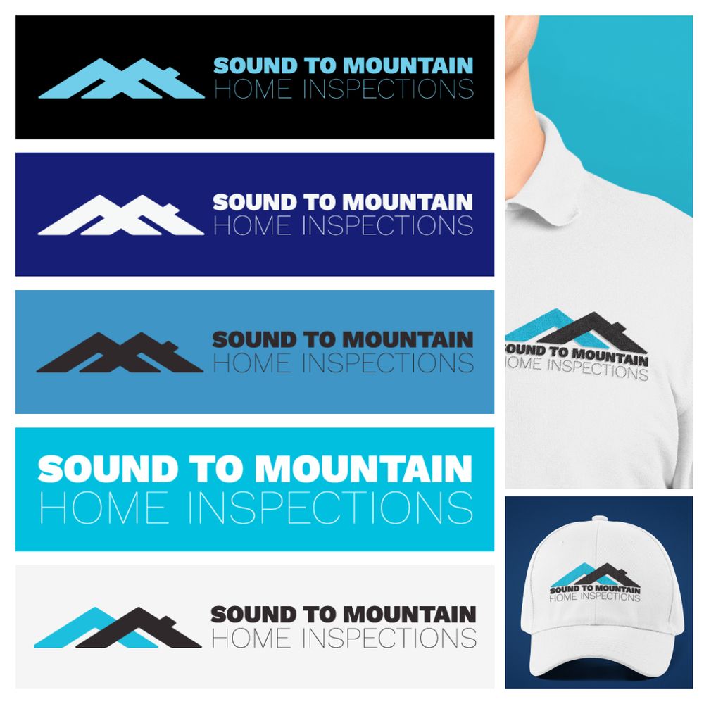 Logo variations and branding for a home inspection business
