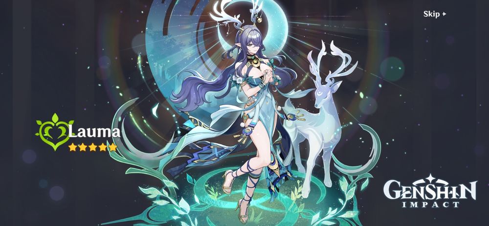 lauma from genshin impact pull screen 