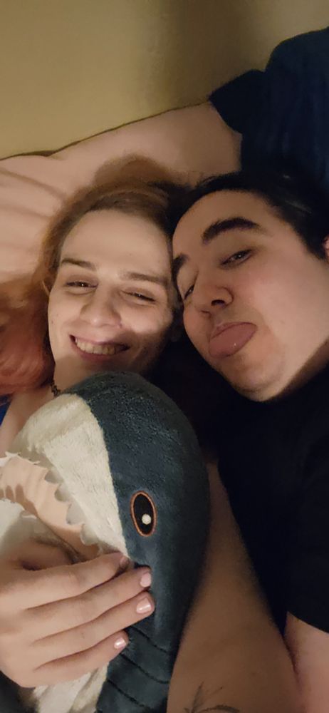 me, my bf, and my blahaj