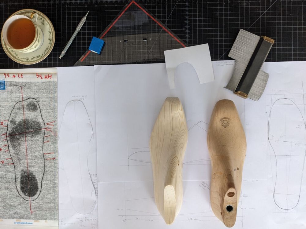 Foot measurements, lasts, and design.