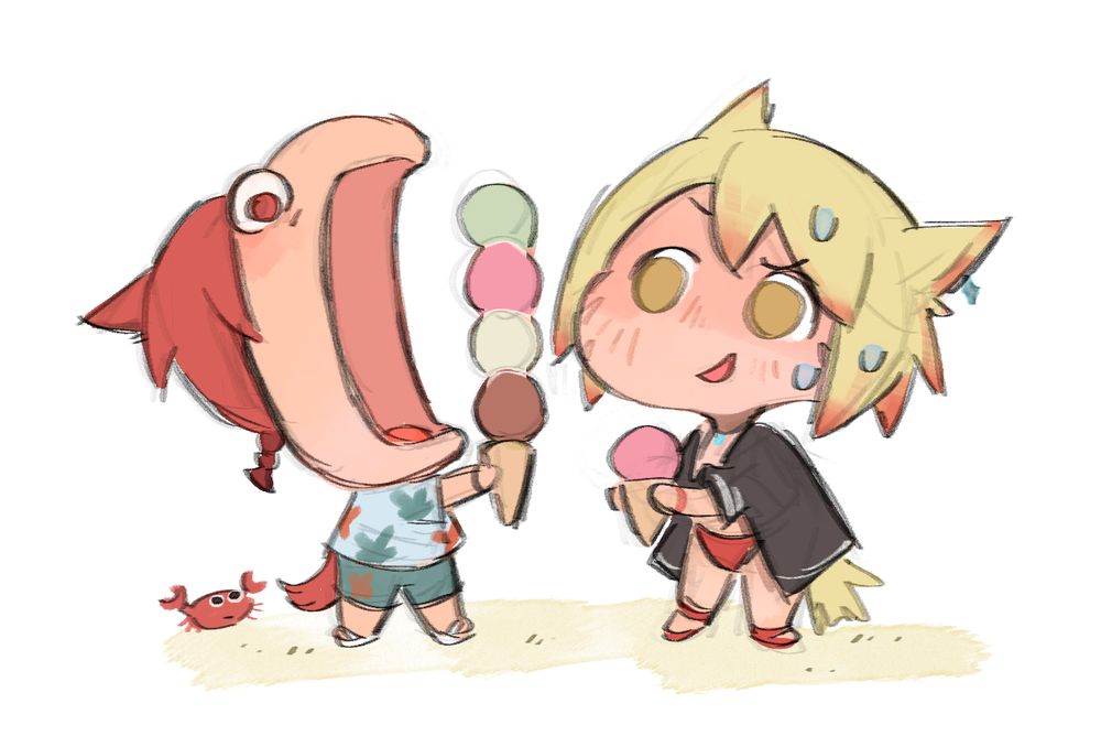 g'raha tia deep throating an ice cream infront of the wol 