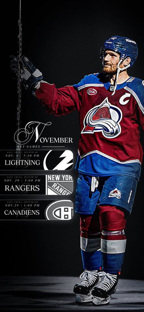 November home schedule for the Avs
