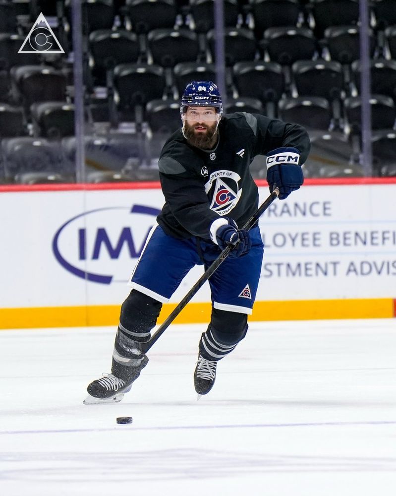 Brent Burns during morning skate