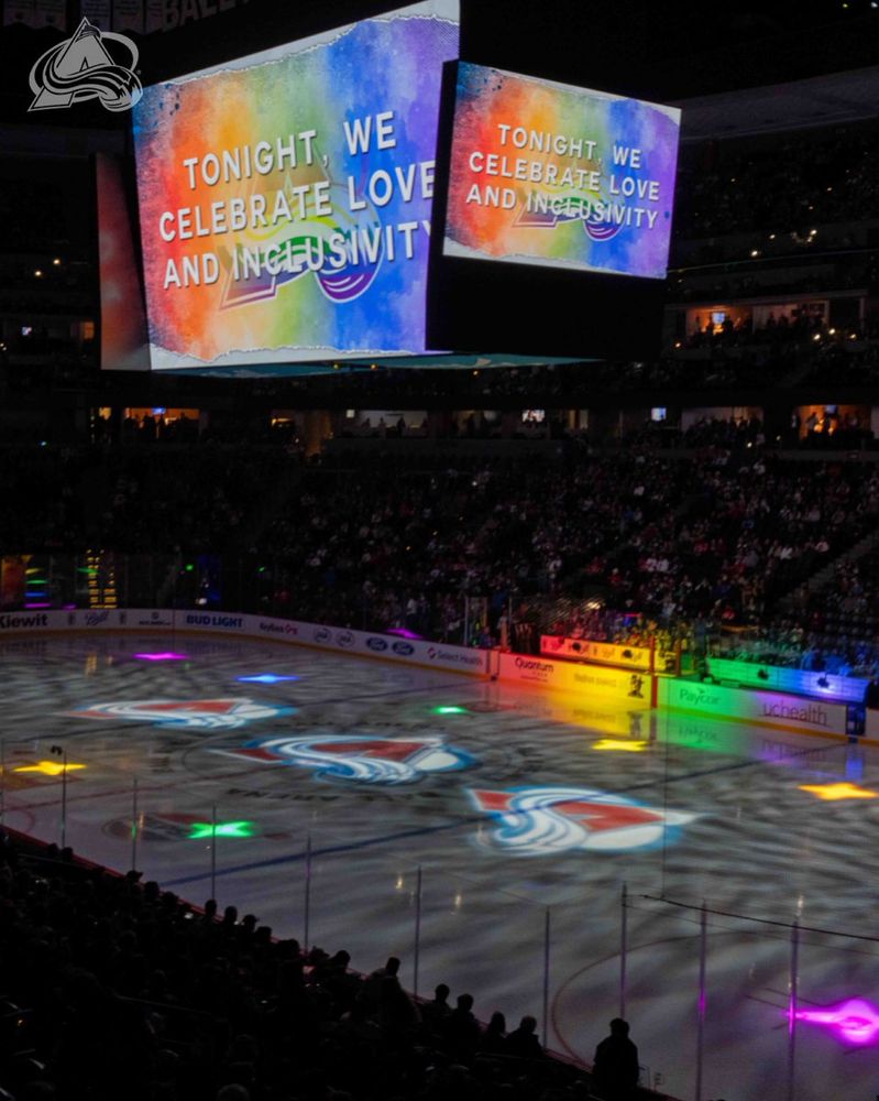 Ball Arena on Pride Night