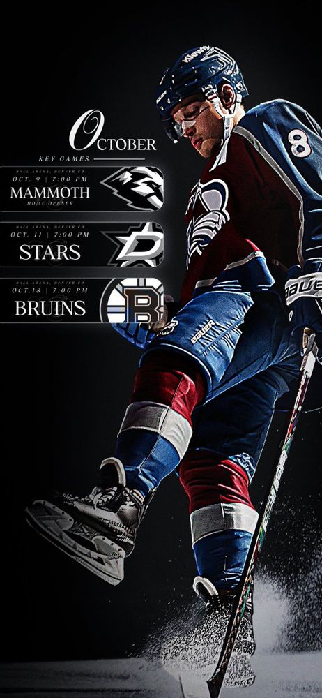October home schedule for the Avs