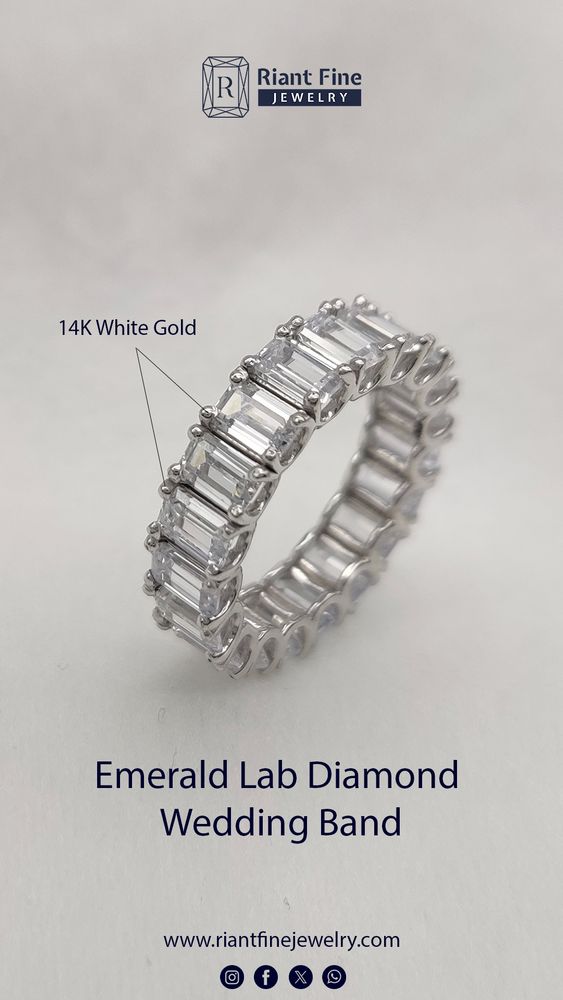 Celebrate your forever moments with our Emerald Lab Diamond Wedding Band, beautifully crafted in 14K White Gold. This elegant Diamond Wedding Band features perfectly set emerald-cut lab diamonds that sparkle with unmatched brilliance.
Whether it’s for your big day, an anniversary, or a luxurious everyday look, this Diamond Wedding Band offers a modern yet timeless style made for true elegance. Designed for comfort, crafted for beauty, and created to last—your perfect Diamond Wedding Band is here.
📩 Contact Us: support@riantfinejewelry.com

#DiamondWeddingBand #EmeraldLabDiamond #WeddingBand #LabDiamondRing #14KWhiteGold #RiantFineJewelry #BridalJewelry #WeddingRingSet #FineJewelryLove #DiamondBands #JewelryLovers #LuxuryJewelry #EngagementStyle #ModernBride #JewelryDesign