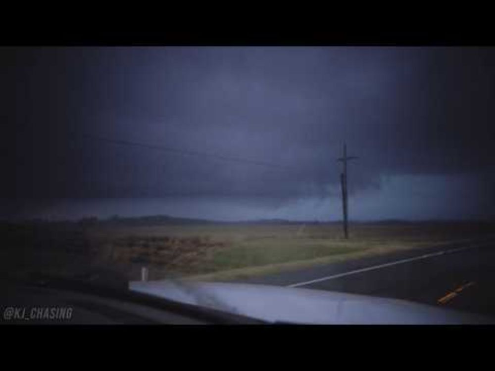 RAINWRAPPED Mesocyclone Turns Day To Night - Tallulah, LA | 1-5-2025 [4K]
