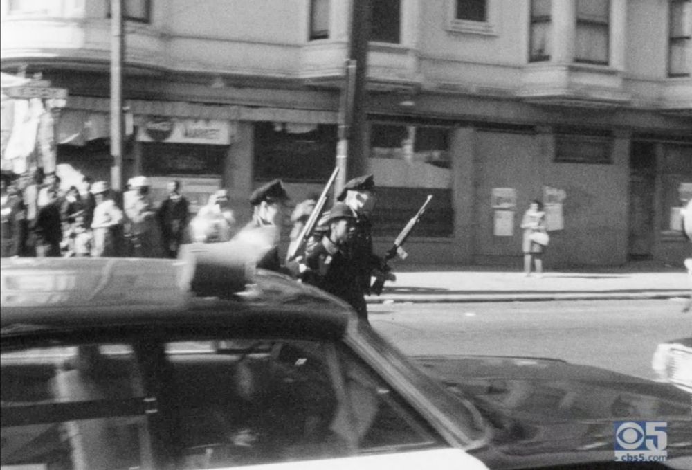 Fillmore & Eddy, April 28, 1969 - KPIX TV footage
An unidentified man being arrested by SF police after an altercation between police and the Black Panther Party