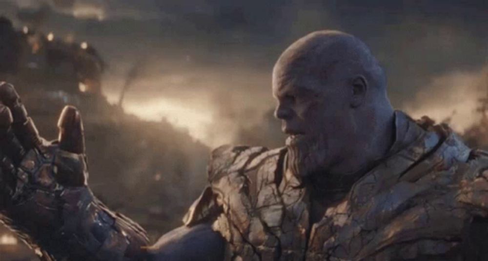 thanos from avengers endgame is saying i am inevitable .