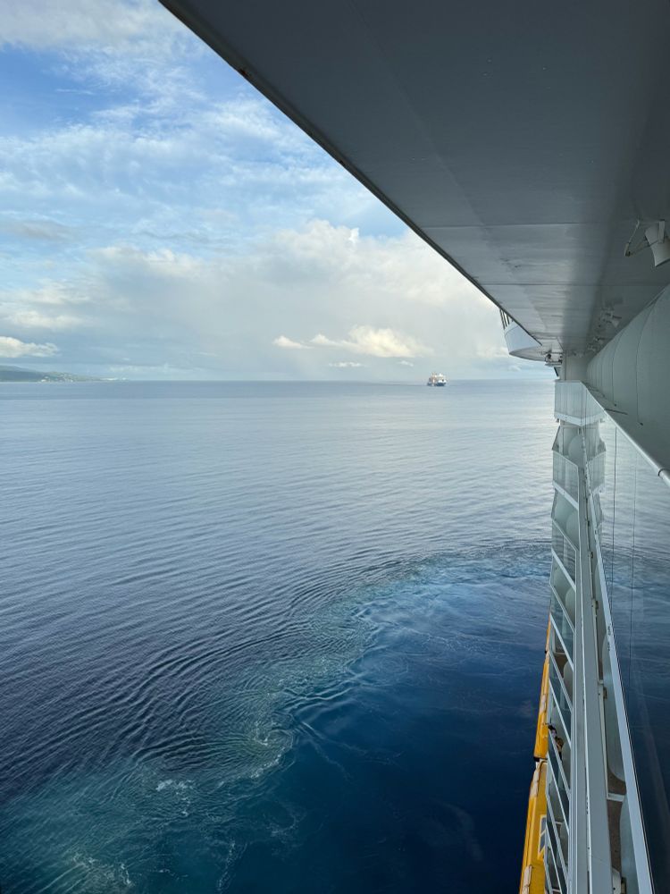 View from our balcony aboard the Oasis.