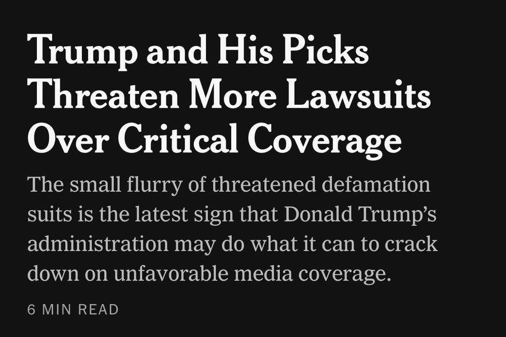 Trump picks threaten more lawsuits over critical coverage 