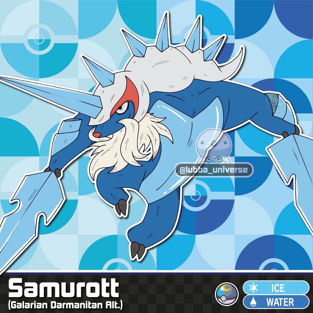 Samurott forma Darmanitan de Galar 
