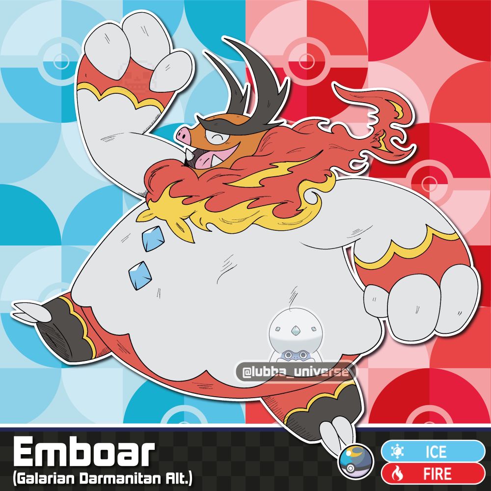 Emboar forma Darmanitan de Galar 