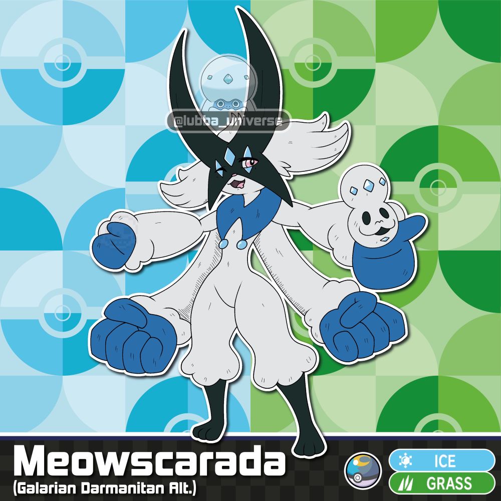 Meowscarada forma Darmanitan de Galar 
