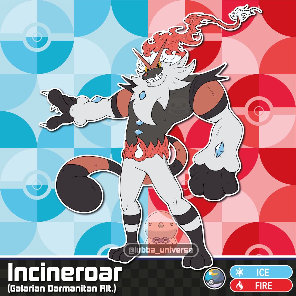 Incineroar forma Darmanitan Galar 