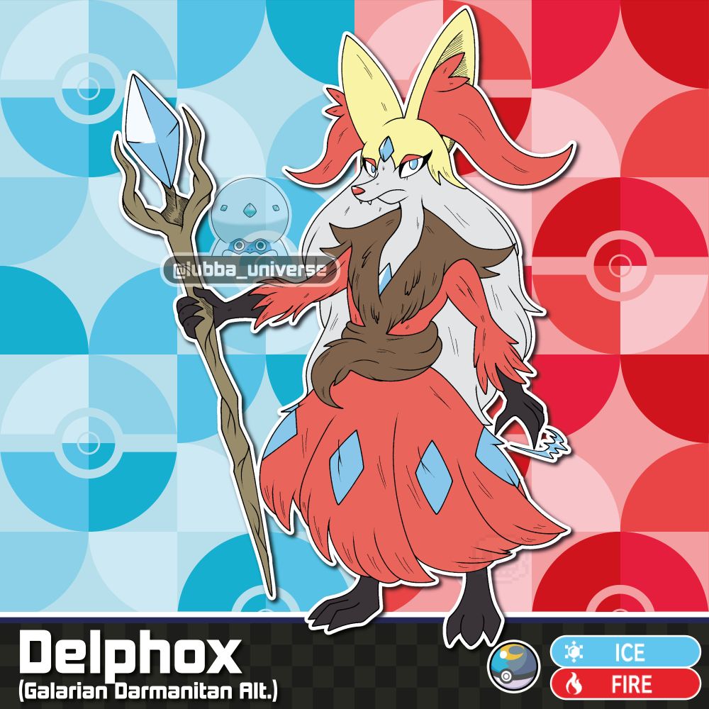Delphox forma Darmanitan Galar