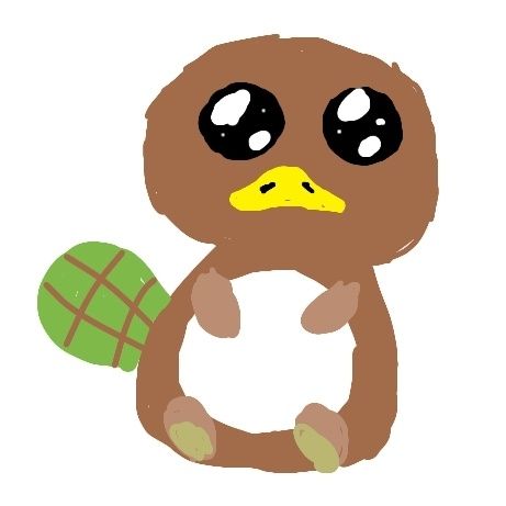 Goofy lil drawing of a baby platypus