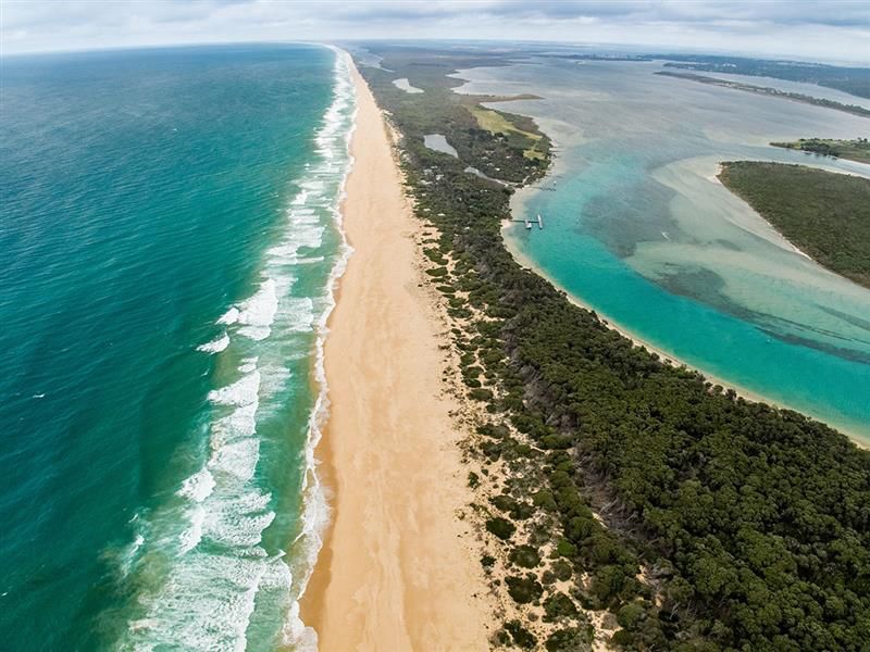 Gippsland coast aerial view