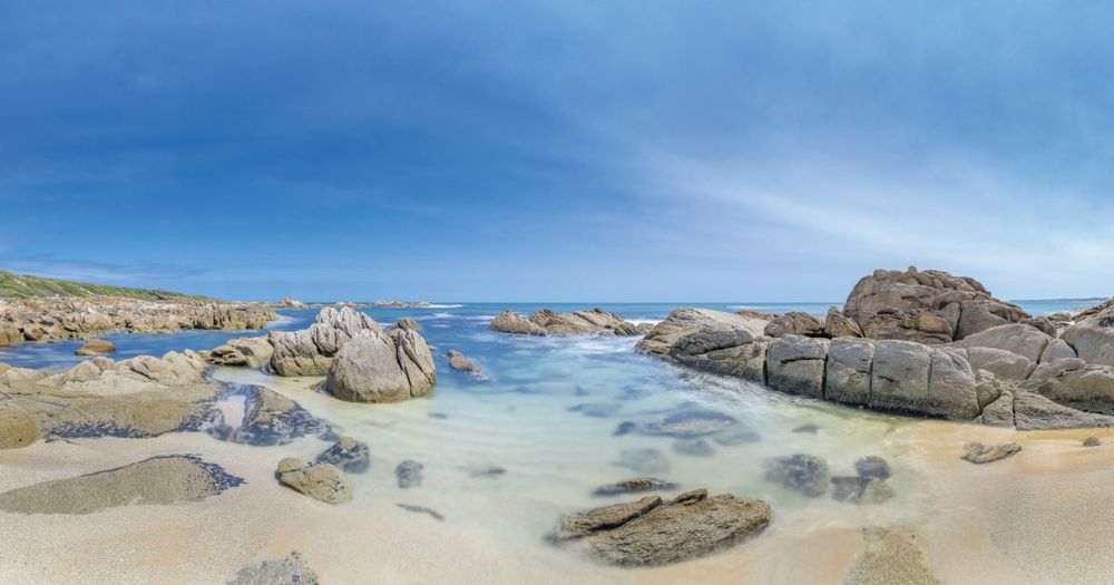 Gippsland coast view of sea and rocks