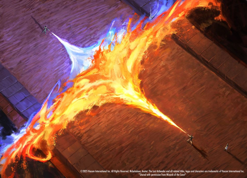 Art depicting the Agni Kai between Zuko and his sister, Azula.