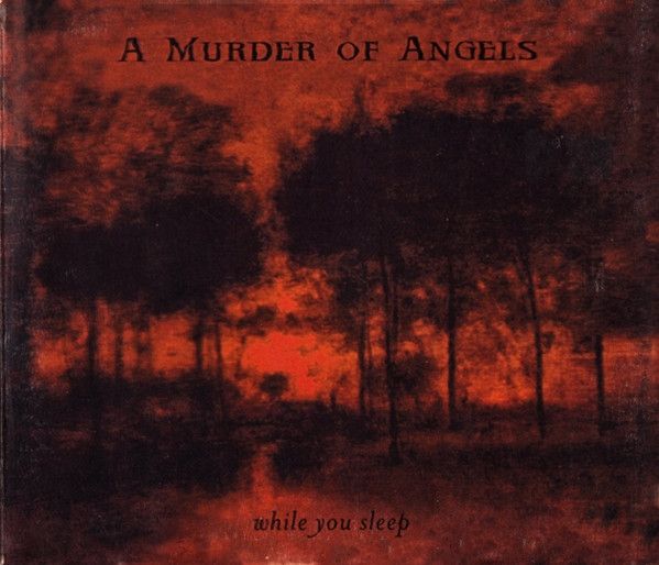 The front album cover of "While you Sleep" by A Murder of Angels. The album cover is blood red with echoes of dark trees in the background.

Performers – Bryin Dall, Derek Rush
Released in 1999
Label: Middle Pillar Presents