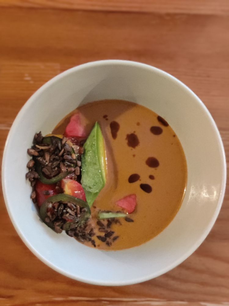 Tomato and watermelon gespacho 