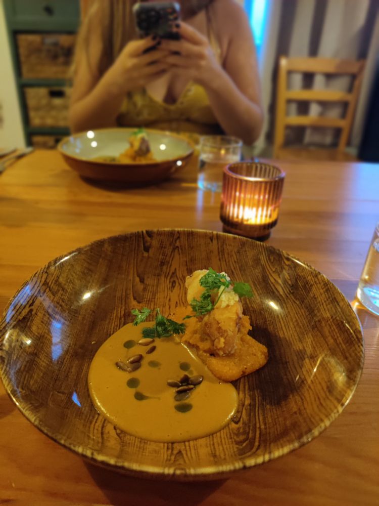 Turnip puree, yucca, more turnip